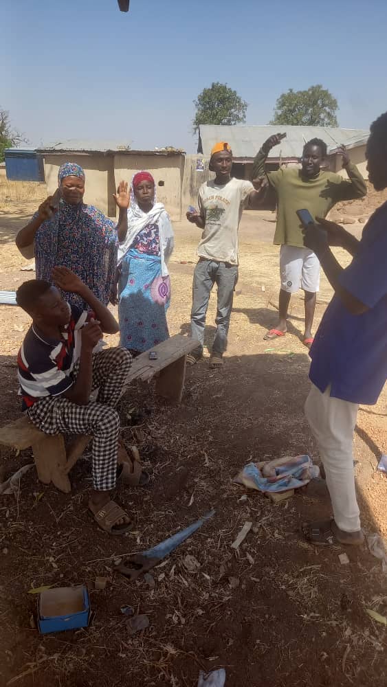 Madam Safura interacting with some artisans in her electoral area.